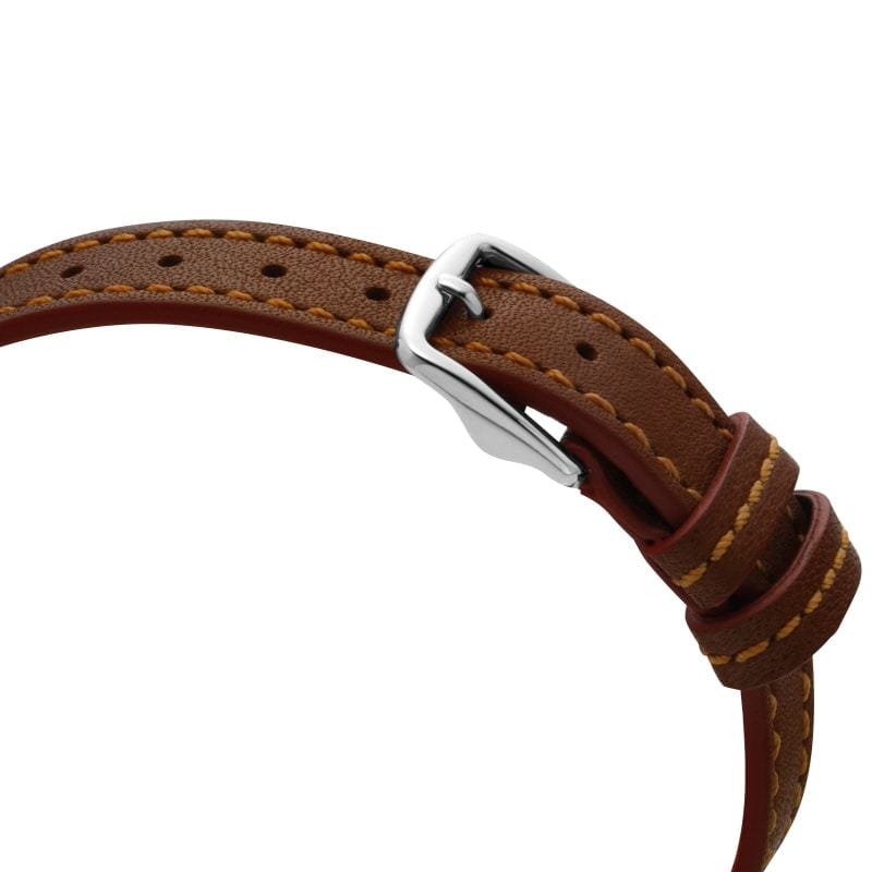 Coach Delancey Slim Cream Dial Brown Leather Strap Watch For Women - 14502789