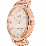 Coach Delancey White Dial Rose Gold Steel Strap Watch for Women - 14502242