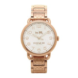 Coach Delancey White Dial Rose Gold Steel Strap Watch for Women - 14502497