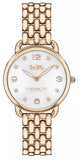 Coach Delancey White Dial Rose Gold Steel Strap Watch for Women - 14502783