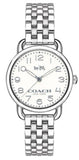Coach Delancey White Dial Silver Steel Strap Watch for Women - 14502240