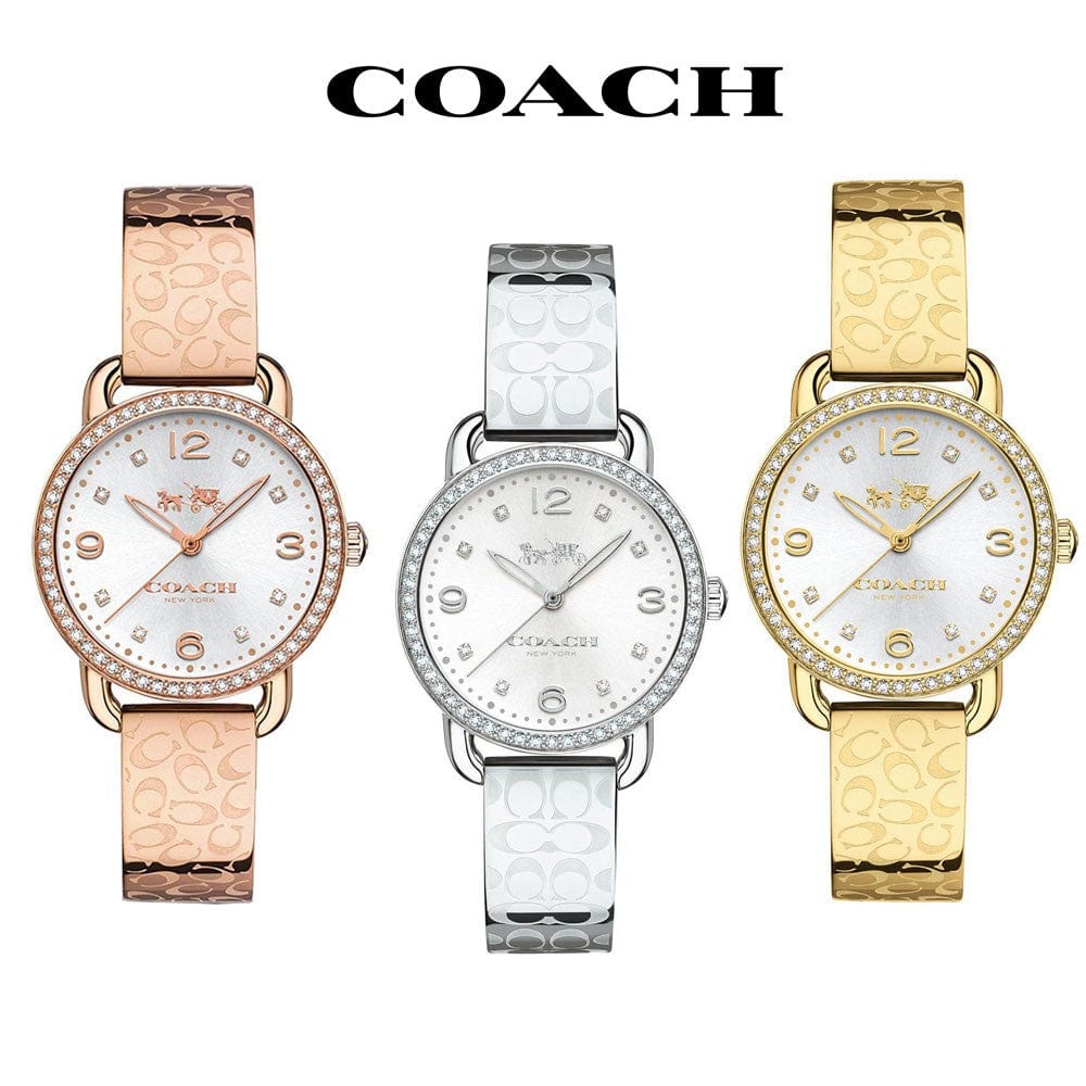 Coach Delancey White Dial Silver Steel Strap Watch for Women - 14502353