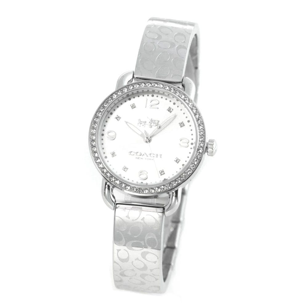 Coach Delancey White Dial Silver Steel Strap Watch for Women - 14502353