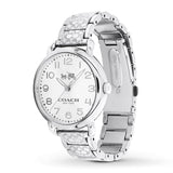 Coach Delancey White Dial Silver Steel Strap Watch for Women - 14502495