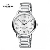 Coach Delancey White Dial Silver Steel Strap Watch for Women - 14502495