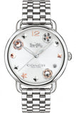 Coach Delancey White Dial Stainless Steel Watch For Women - 14502810