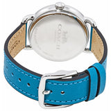 Coach Delancey White Dial Turquoise Leather Strap Watch for Women - 14502884