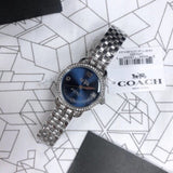 Coach Glitz Blue Dial Silver Steel Strap Watch for Women - 14502693