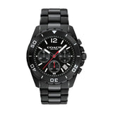 Coach Kent Chronograph Black Dial Black Steel Strap Watch for Men - 14602554