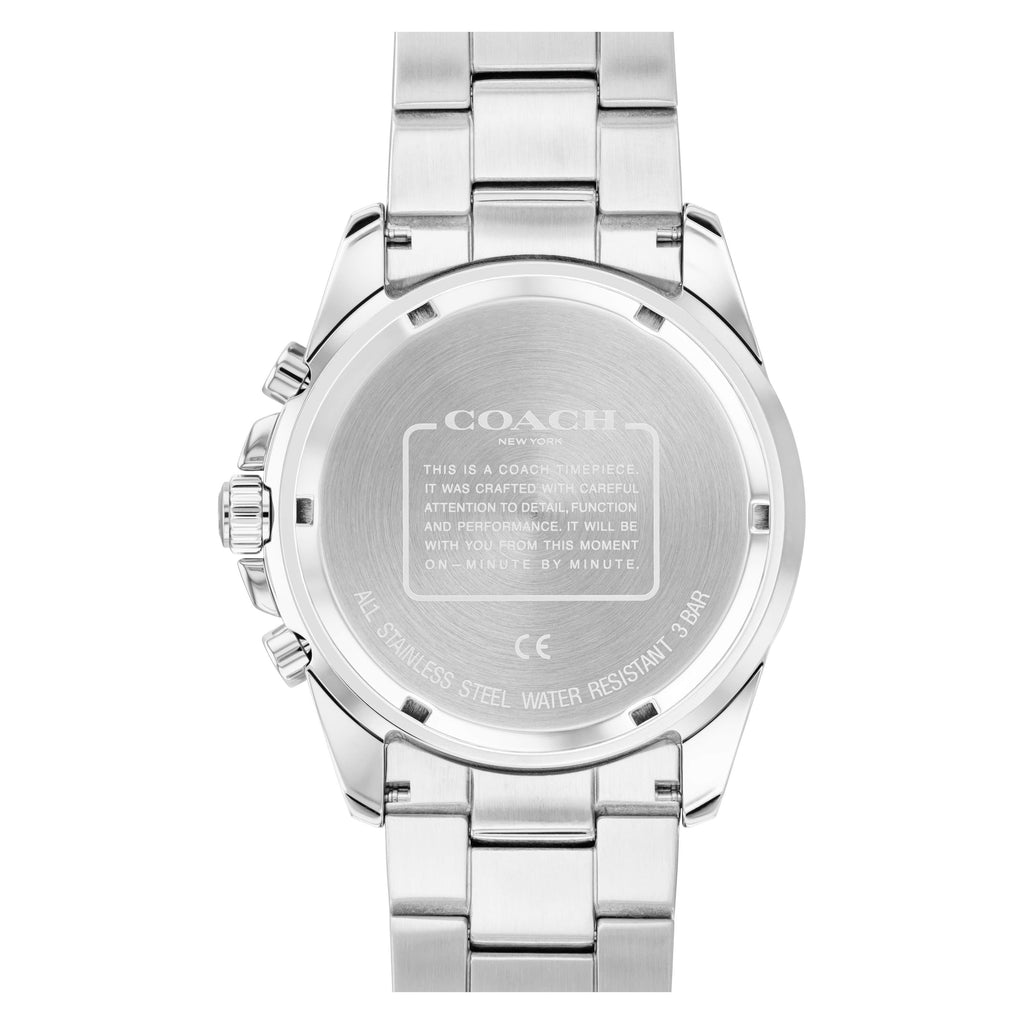 Coach Kent Green Dial Silver Steel Strap Watch for Men - 14602557