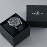 Coach Kent Grey Dial Blue Leather Strap Watch for Men - 14602558