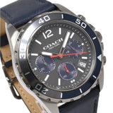 Coach Kent Grey Dial Blue Leather Strap Watch for Men - 14602558