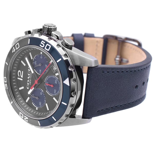 Coach Kent Grey Dial Blue Leather Strap Watch for Men - 14602558