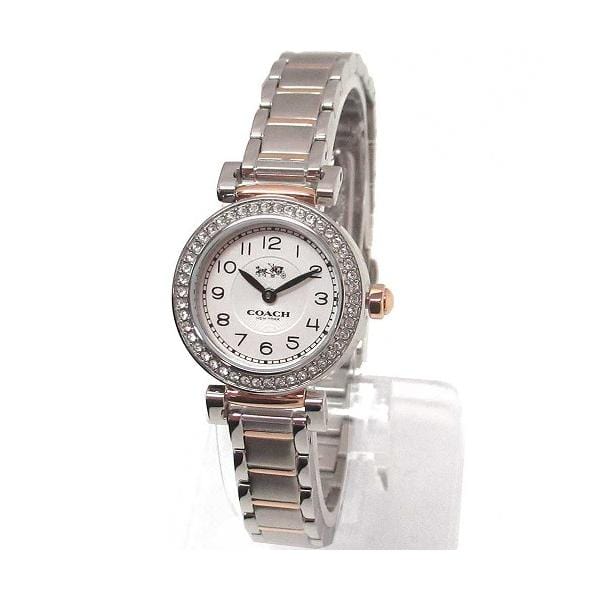 Coach Madison Crystals Silver Dial Two Tone Steel Strap Watch for Women - 14502404