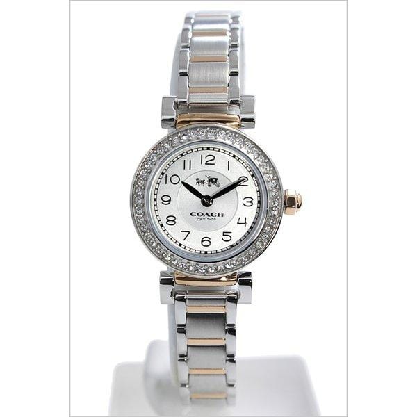 Coach Madison Crystals Silver Dial Two Tone Steel Strap Watch for Women - 14502404