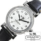 Coach Madison White Dial Black Leather Strap Watch for Women - 14502399