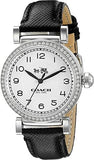Coach Madison White Dial Black Leather Strap Watch for Women - 14502399