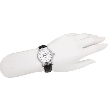 Coach Madison White Dial Black Leather Strap Watch for Women - 14502406