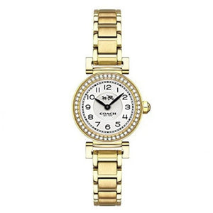 Coach Madison White Dial Gold Steel Strap Watch for Women - 14502403