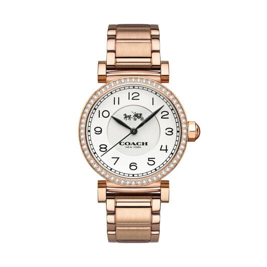 Coach Madison White Dial Rose Gold Steel Strap Watch for Women - 14502398