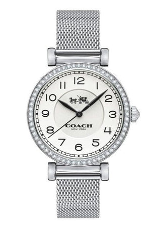 Coach Madison White Dial Silver Mesh Bracelet Watch for Women - 14502651