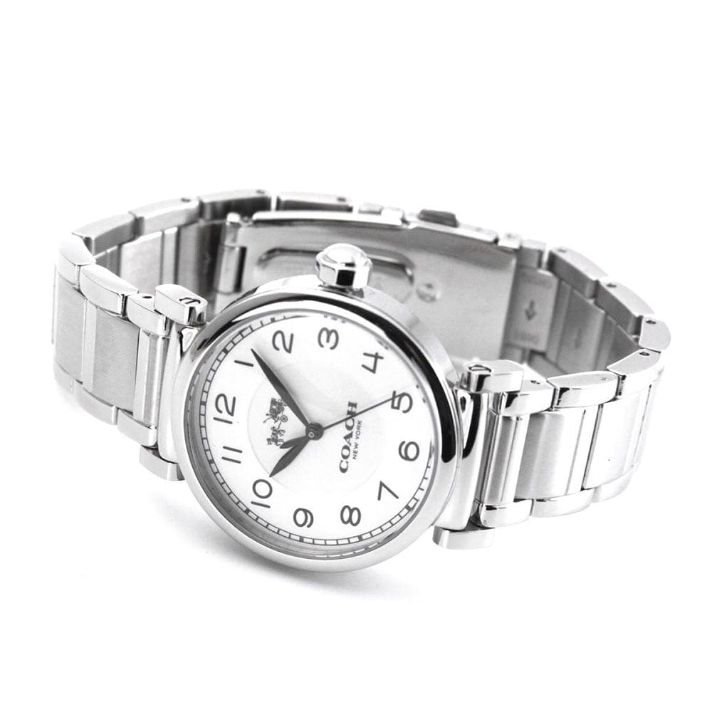 Coach Madison White Dial Silver Steel Strap Watch for Women - 14502394