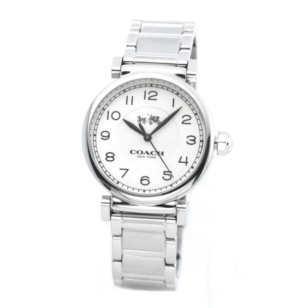 Coach Madison White Dial Silver Steel Strap Watch for Women - 14502394