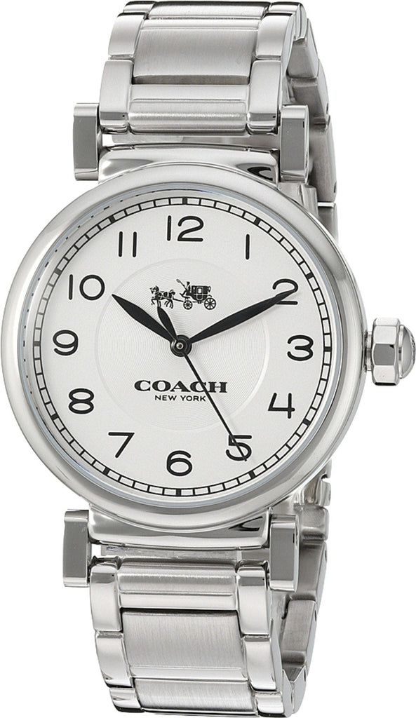 Coach Madison White Dial Silver Steel Strap Watch for Women - 14502394