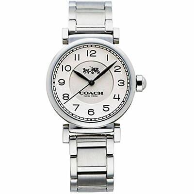 Coach Madison White Dial Silver Steel Strap Watch for Women - 14502394