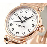Coach Madison White Dial White Leather Strap Watch for Women - 14502408