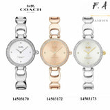 Coach Park Crystals Silver Dial Silver Steel Strap Watch for Women - 14503170