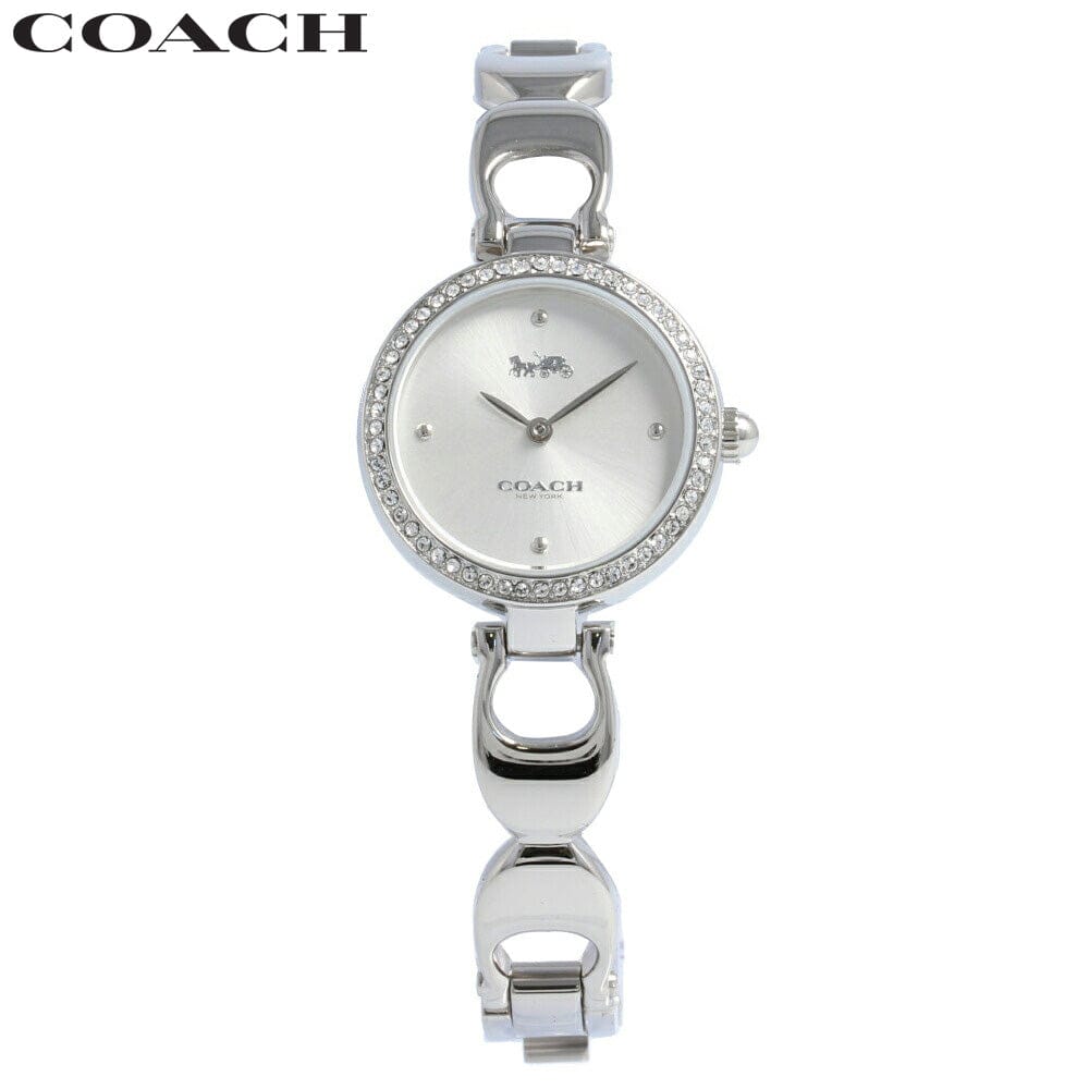 Coach Park Crystals Silver Dial Silver Steel Strap Watch for Women - 14503170