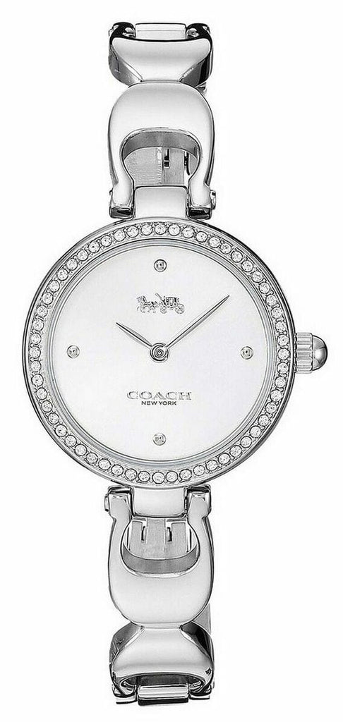 Coach Park Crystals Silver Dial Silver Steel Strap Watch for Women - 14503170