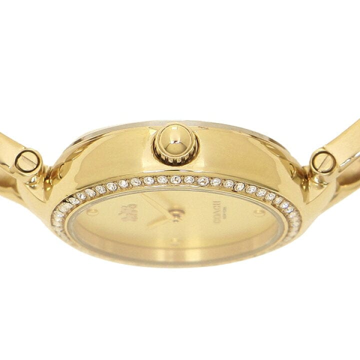 Coach Park Diamonds Gold Dial Gold Steel Strap Watch for Women - 14503171