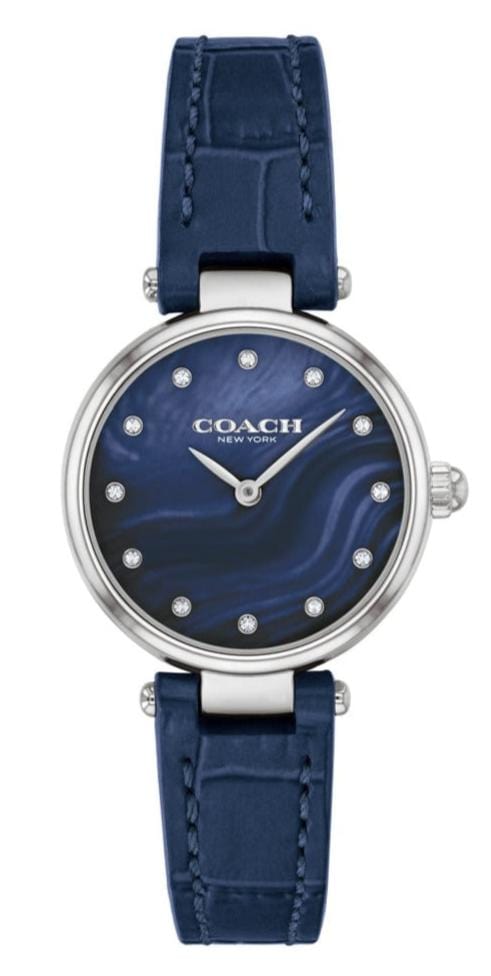 Coach Park Navy Blue Dial Navy Blue Leather Strap Watch for Women - 14503535