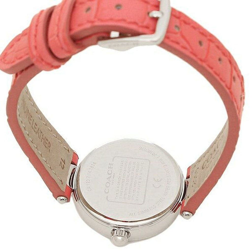 Coach Park Pink Dial Pink Leather Strap Watch for Women - 14503536