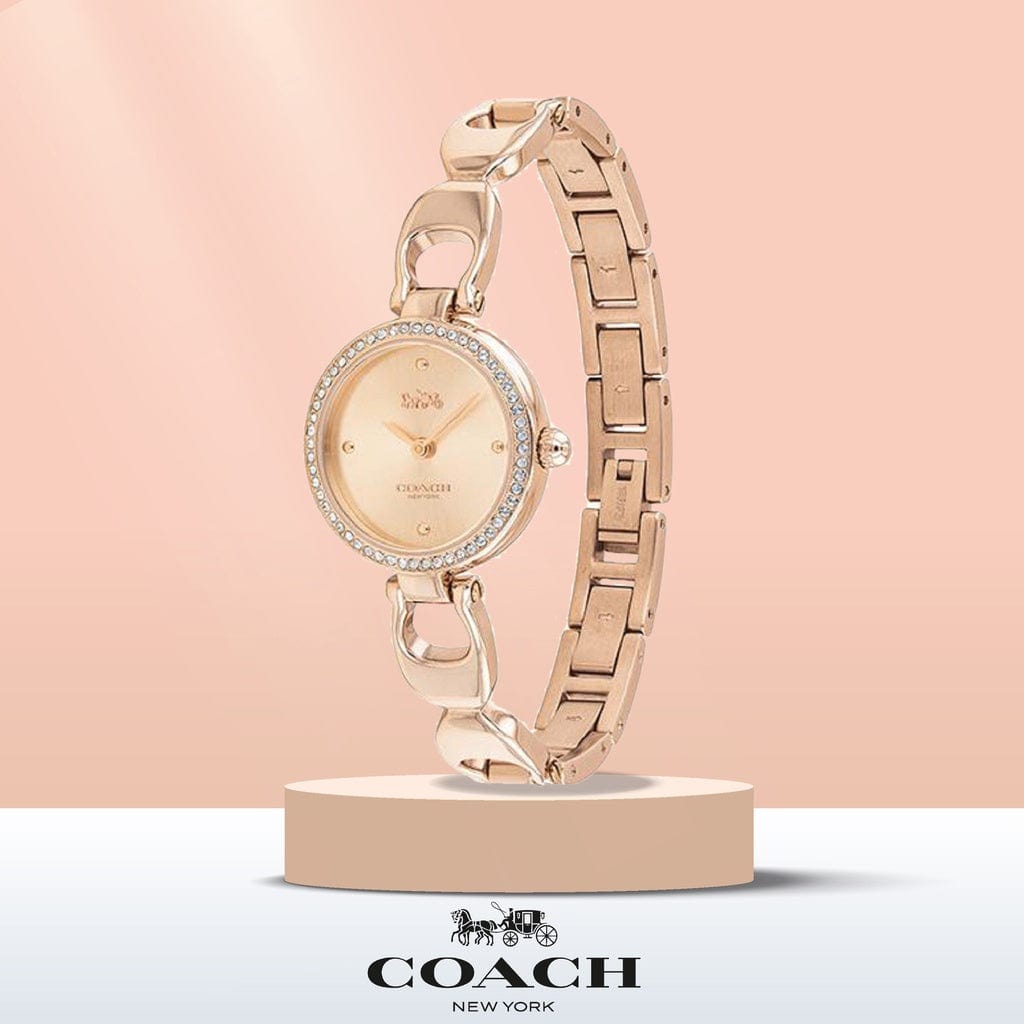 Coach Park Signature Rose Gold Dial Rose Gold Steel Strap Watch for Women - 14503172