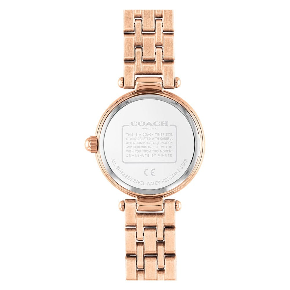 Coach Park Silver Dial Rose Gold Steel Strap Watch for Women - 14503735