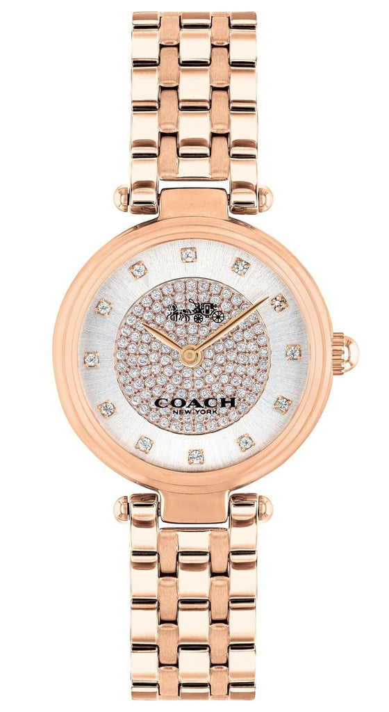 Coach Park Silver Dial Rose Gold Steel Strap Watch for Women - 14503735