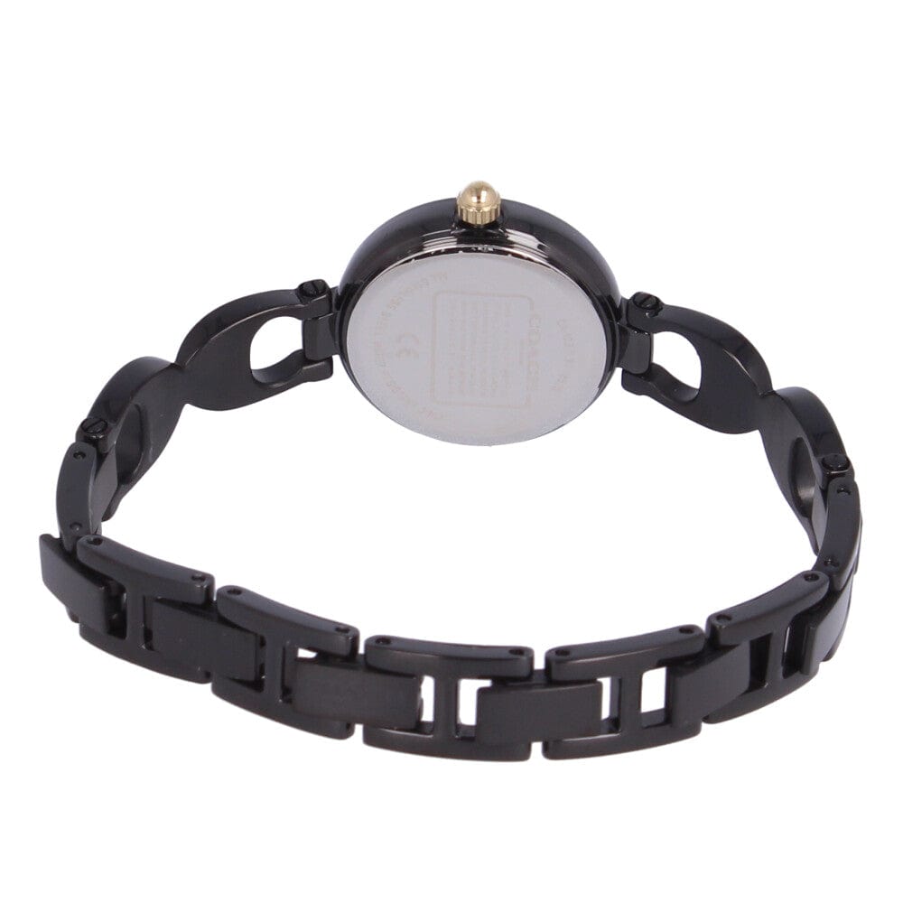 Coach Park Swarovski Crystals Black Dial Black Steel Strap Watch for Women - 14503564