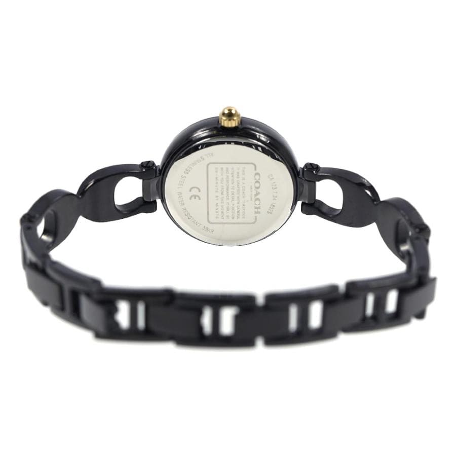 Coach Park Swarovski Crystals Black Dial Black Steel Strap Watch for Women - 14503564