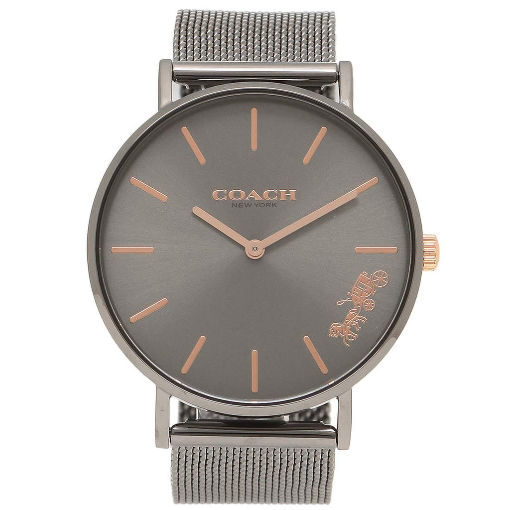 Coach Perry Grey Dial Grey Mesh Bracelet Watch for Women - 14503127