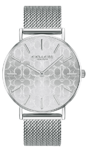 Coach Perry Quartz Silver Dial Silver Mesh Bracelet Watch for Women - 14503384