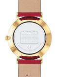 Coach Perry Red Dial Red Leather Strap Watch for Women - 14503852