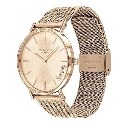 Coach Perry Rose Gold Dial Rose Gold Mesh Bracelet Watch for Women - 14503343