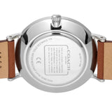 Coach Perry Silver Dial Brown Leather Strap Watch for Women - 14503120