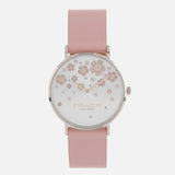 Coach Perry Silver Dial Pink Leather Strap Watch For Women - 14503325