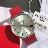 Coach Perry Silver Dial Red Leather Strap Watch for Women - 14503515