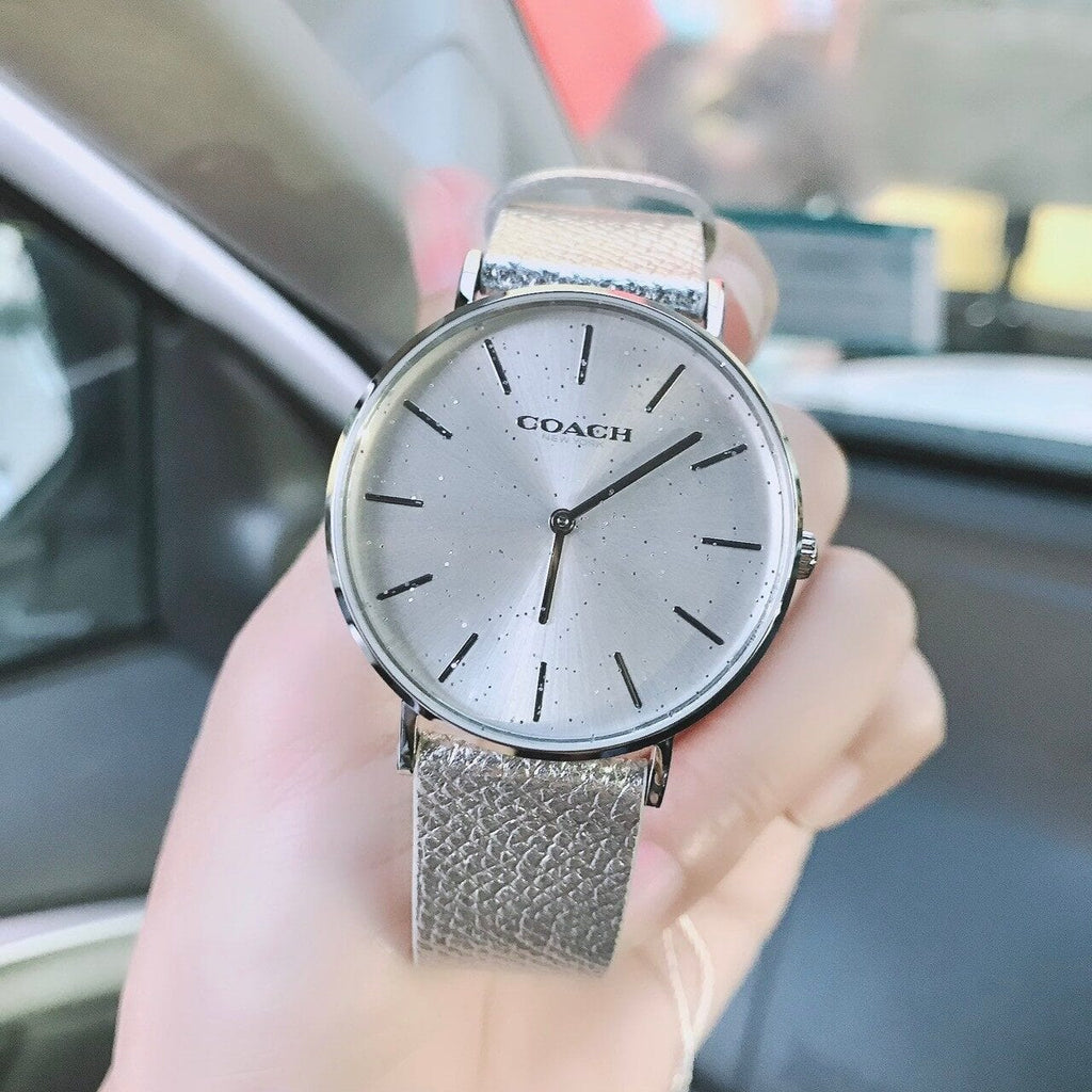 Coach Perry Silver Dial Silver Mesh Bracelet Watch for Women - 14503341