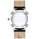 Coach Perry White Dial Black Leather Strap Watch for Women - 14503115